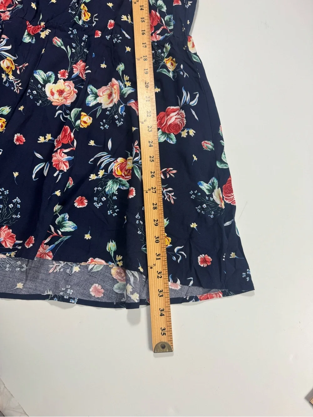 Torrid Floral Babydoll Tunic Tank Top Navy Blue Sleeveless Rayon Blouse 3X NWT